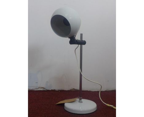 A Danish 'Lighting' white adjustable table lamp, H.55cm (fully extended) 