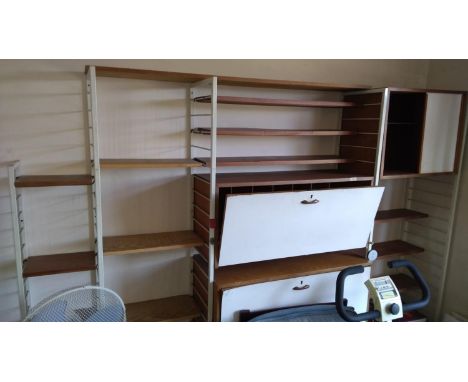 A large vintage wall unit by Staples Ladderax, Sweden 