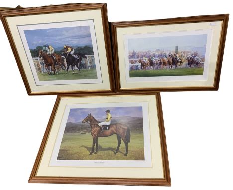 After Desmond Snee (Irish 20th century): 'Arkle and Pat Taffe', colour lithograph signed and numbered 404/475 together with A