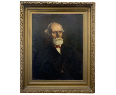 K Streatfield (British 19th/20th century): Half Length Portrait of a Distinguished Victorian Gentleman, oil on canvas signed 
