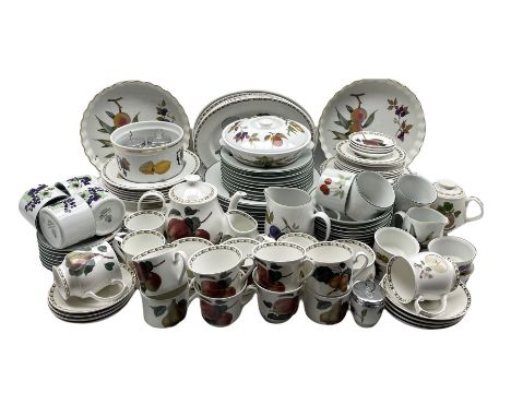 Royal Worcester Evesham and Evesham Vale table ware, together with matching tea ware decorated in the 'Hookers Fruit' pattern