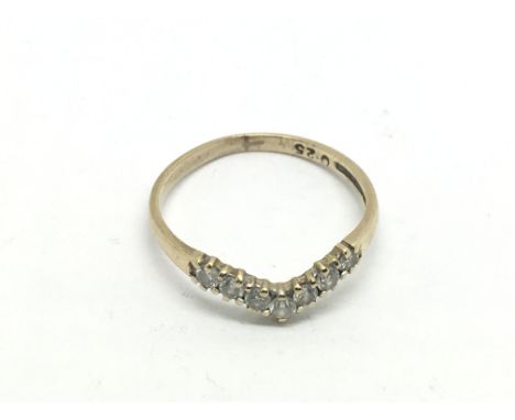 A 9ct gold and diamond ring, approx 0.25ct, approx 1.2g and approx size M-N.