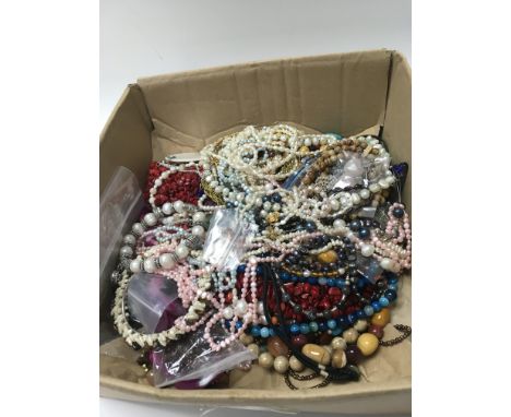 A collection of stone set and pearl jewellery, including jade and amber And some silver jewellery too.