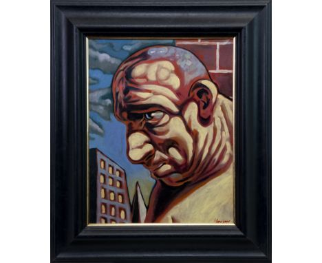 * PETER HOWSON OBE (SCOTTISH b 1958), THE BEAR oil on canvas, signed 50cm x 40cm Framed.