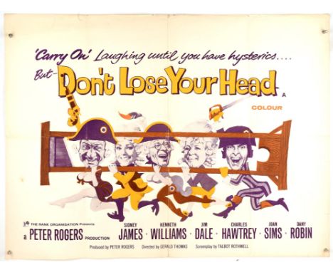 Carry on Dont Lose Your Head (1966) (this being a later RR), British Quad Film Poster, artwork by Renato Fratini, folded, 30 