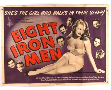 Collection of 5 1950s/60s British Quad Film Posters for Eight Iron Men (1952), The Garment Jungle (1957), 13 West Street (196