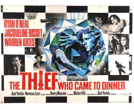 The Thief Who Came to Dinner (1973), British Quad Film Poster, artwork by Tom Chantrell, folded, 30 x 40 inches Condition Rep