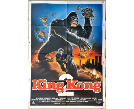 Collection of 6 Italian One Panel Film Posters for King Kong 2, artwork by Enzo Sciotti, (1986), Peter Pan (1953) (RR 1987), 