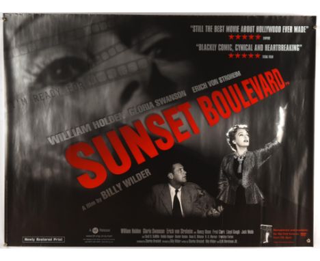 Sunset Boulevard (1950 RR), BFI British Quad Film Poster, unfolded, 30 x 40 inches Condition Report:  Very good condition, ed