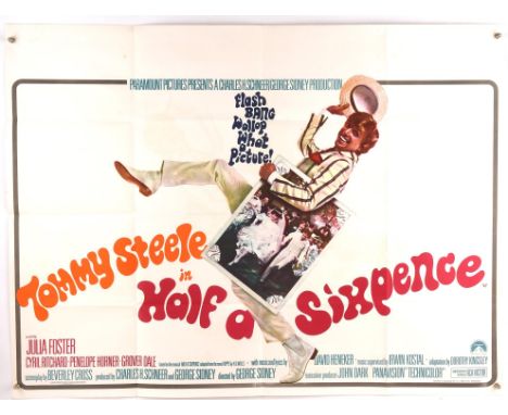 Half a Sixpence (1967), British Quad Film Poster, folded, 30 x 40 inches Condition Report:  Good condition, fold line creasin