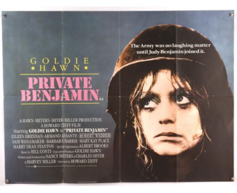 Private Benjamin (1981), British Quad Film Poster, folded, 30 x 40 inches Condition Report:  Very good condition, fold line w