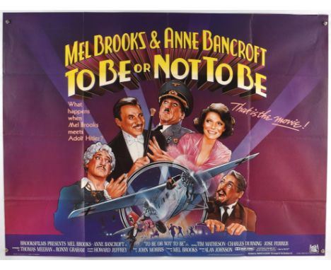 To Be or Not to Be (1983), British Quad Film Poster for the Mel Brooks screwball comedy, folded, 30 x 40 inches Condition Rep