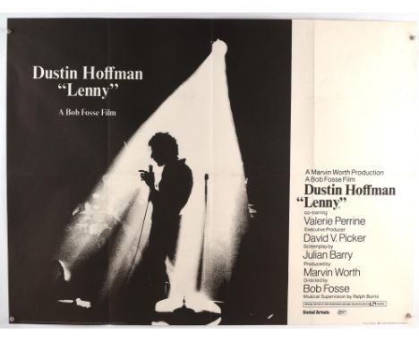 Lenny (1974), British Quad Film Poster, starring Dustin Hoffman, folded, 30 x 40 inches Condition Report:  Very good conditio