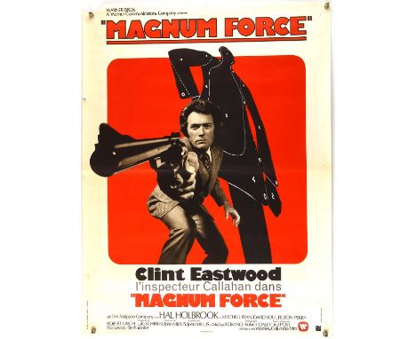 Magnum Force (1973), French Medium Film Poster, 1974 1st release for the Dirty Harry sequel, was folded now rolled, 23 5/8 x 