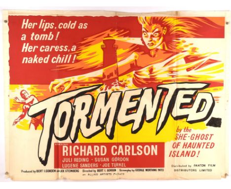 Tormented (1960), British Quad Film Poster for the horror thriller, folded, 30 x 40 inches Condition Report:  Fair condition,