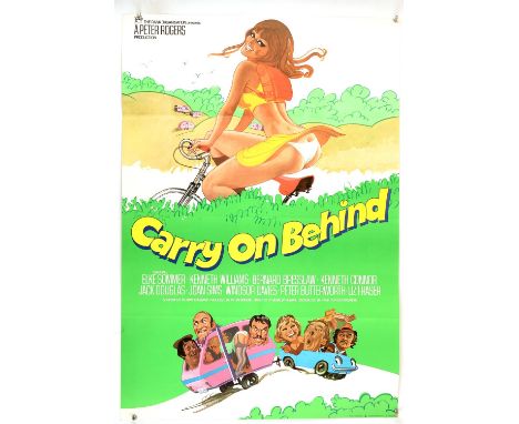 Carry on Behind (1975), British One Sheet Film Poster, artwork by Arnaldo Putzu, folded, 27 x 40 inches Condition Report:  Ve