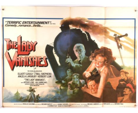 The Lady Vanishes (1979), British Quad Film Poster, art montage style, artwork by Jock Hinchliffe, folded, 30 x 40 inches Con
