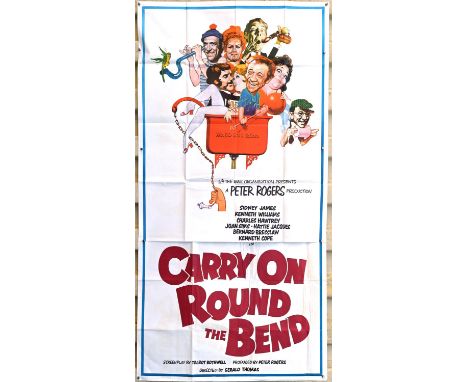 Carry On Round the Bend (1971), British Three Sheet Film Poster, artwork by Renato Fratini, this has been separated into two 
