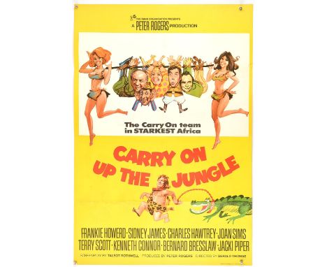 Carry on Up the Jungle (1970), British One Sheet Film Poster, artwork by Renato Fratini, folded, 27 x 40 inches Condition Rep