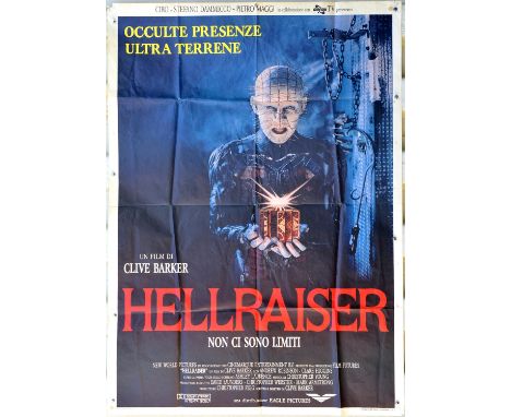 Hellraiser (1987), Italian One Panel Film Poster, folded, 39 x 55 inches 