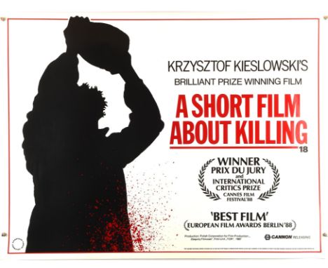 A Short Film About Killing (1988), British Quad Film Poster, directed by Krzysztof Kieslowski, unfolded, 30 x 40 inches Condi