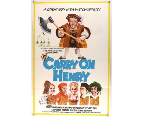 Carry On Henry (1971), British One Sheet Film Poster, artwork by Eric W. Pulford and Renato Fratini, folded, 27 x 40 inches C