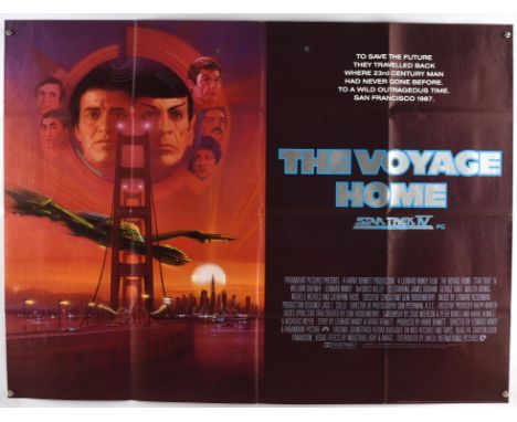 Star Trek IV: The Voyage Home (1986), British Quad Film Poster, artwork by Bob Peak, folded, 30 x 40 inches  Condition Report