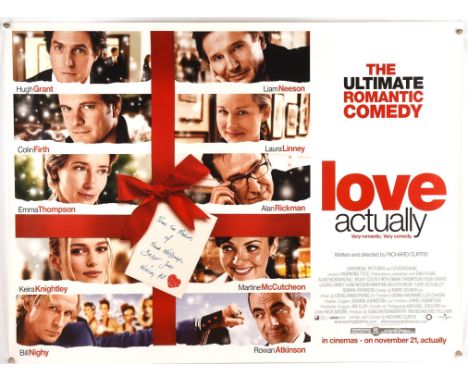 Collection of 3 British Quad Film Posters for: Love Actually (2003), Pride and Prejudice (2005), Shakespeare in Love (1998), 