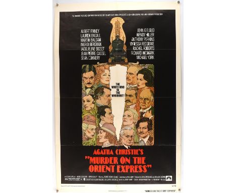 Murder on the Orient Express (1974), US One Sheet Movie Poster for the film based on the Agatha Christie story, artwork by Ri
