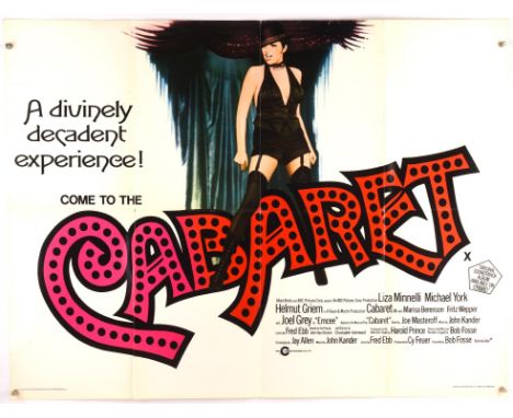 AMENDED DESCRIPTION: Cabaret (1972), British Quad Film Poster, starring Liza Minnelli, this being on a glossy paper, folded, 