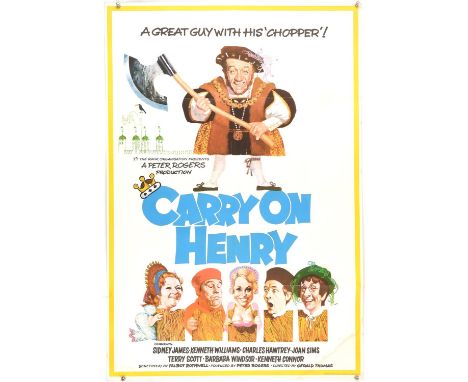 Carry on Henry (1971), British One Sheet Film Poster, artwork by Arnaldo Putzu, folded, 27 x 40 inches Condition Report:  Goo