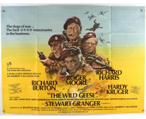 The Wild Geese (1978), British Quad Film Poster, artwork by Arnaldo Putzu, folded, 30 x 40 inches Condition Report:  Very goo