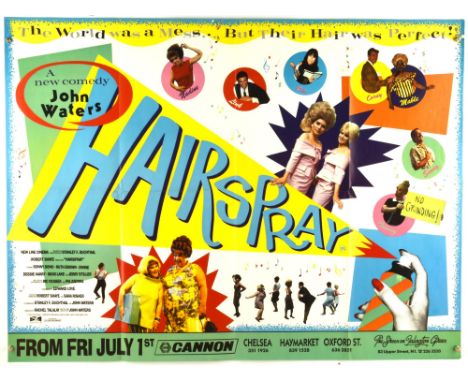 Hairspray (1988), British Quad Film Poster, folded, 30 x 40 inches  Condition Report:  Very good condition, fold line creasin
