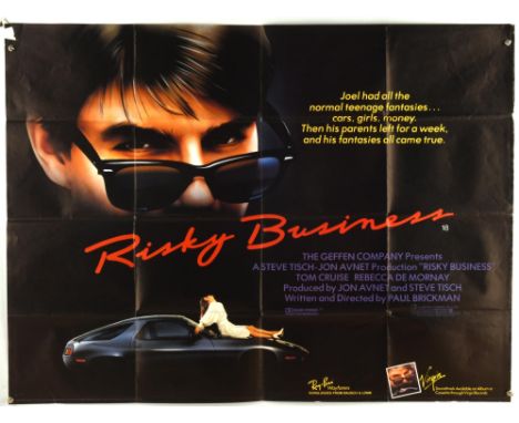 Risky Business (1983), British Quad Film Poster, artwork by Drew Struzan, folded, 30 x 40 inches Condition Report:  Good cond