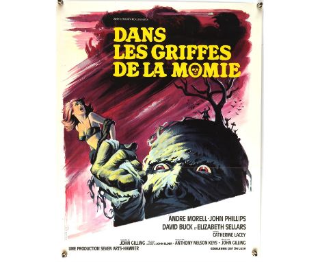 The Mummys Shroud (AKA Dans Les Griffes De La Momie) (1967), French Small, 1968 1st release for the horror film, artwork by B
