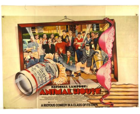 Animal House (1978), British Quad Film Poster for the National Lampoon comedy, folded, 30 x 40 inches 