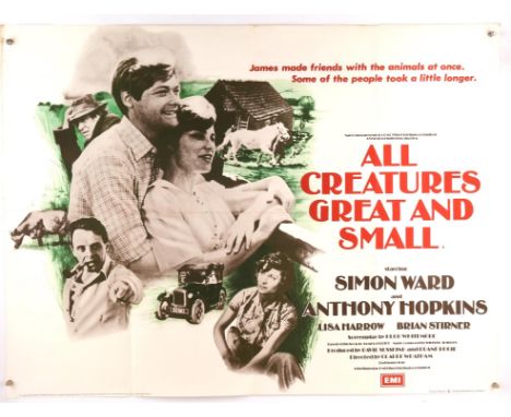 Collection of 5 British Quad Film Posters to include All Creatures Great and Small (1975), Brother Sun Sister Moon (1972), Th