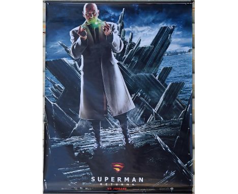 Superman Returns (2006), Belgian Vinyl Cinema Banner, Teaser, double sided, unfolded, approx. 58 x 91 inches  Condition Repor