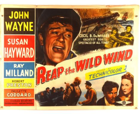 Collection of 5 British Quad Film Posters for Reap the Wild Wind (1942) (1950s 1st release), Oliver Twist (1948) (RR 1950s), 
