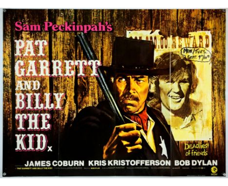 Pat Garrett and Billy the Kid (1973), British Quad Film Poster, folded, 30 x 40 inches Condition Report:  Good condition, bla