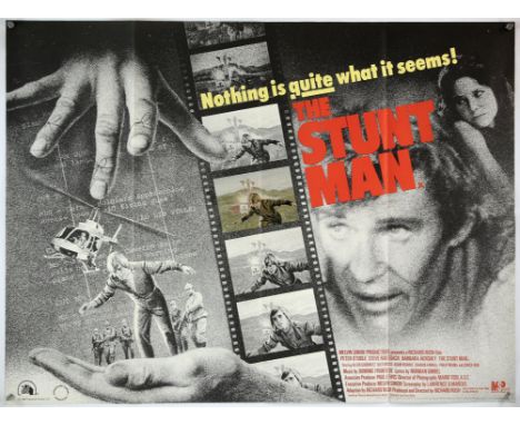 The Stuntman (1980), British Quad Film Poster, 30 x 40 inches, folded Condition Report:  Very good condition, pinholes 