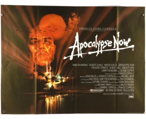 Apocalypse Now (1979), British Quad Film Poster for the Francis Ford Coppola Vietnam war classic, artwork by Bob Peak, folded