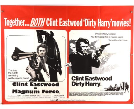 Magnum Force / Dirty Harry (1975), British Quad Double Bill Film Poster, folded, 30 x 40 inches Condition Report:  Very good 