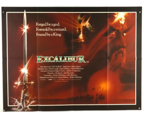 Excalibur (1981), British Quad Film Poster, artwork by Bob Peak, folded, 30 x 40 inches 