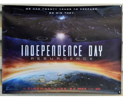 Collection of 5 British Quad Film Posters for Independence Day Resurgence (2016), Trash (2014), Hot Tub Time Machine 2 (2015)