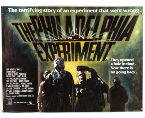 The Philadelphia Experiment (1984), British Quad Film Poster for the sci-fi thriller, artwork by Brian Bysouth, folded, 30 x 