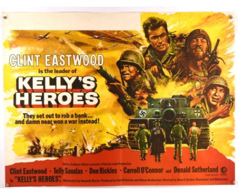 Kellys Heroes (1970), British Quad Film Poster, white box style, folded, 30 x 40 inches Condition Report:  Very good conditio