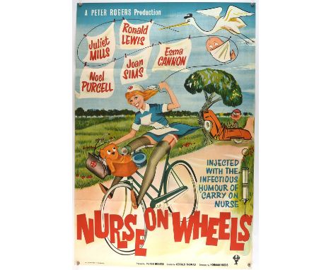 Nurse on Wheels (1963) British One Sheet Film Poster for this surrogate Carry On comedy including Carry On regulars such as P