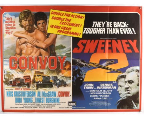 Convoy / Sweeny 2 (1987), British Quad Double Bill Film Poster, folded, 30 x 40 inches Condition Report:  Very good condition