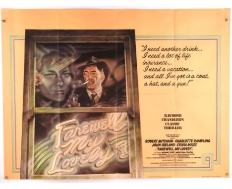 Collection of 9 British Quad Film Posters for Farewell My Lovely (1975), Mr. Ricco (1975), Badge 373 (1973), The French Lieut